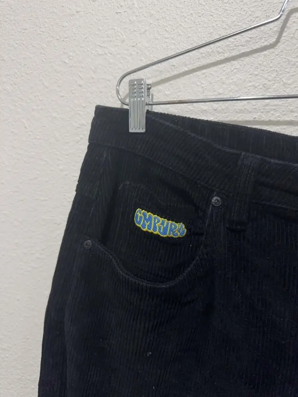 Empyre Loose Fit Men's Black Corduroy Pants Size 34